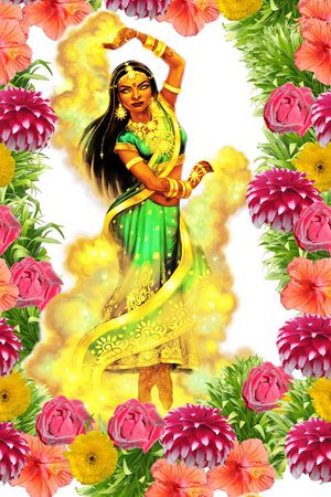 花卉印花华亿平台图片