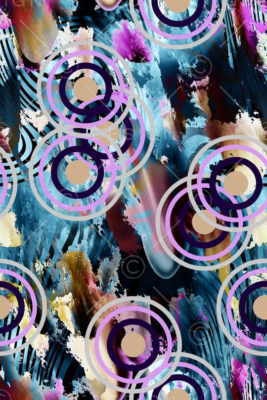 圆圈印花华亿平台图片