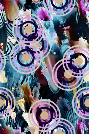 圆圈印花华亿平台图片