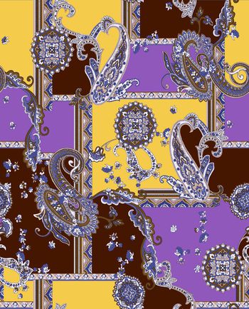 599102-佩兹利火腿文民族风花