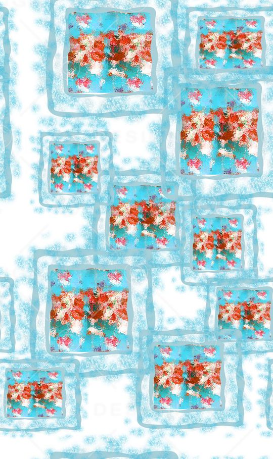 色彩条纹混搭印花华亿平台图片