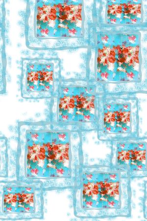 色彩条纹混搭印花华亿平台图片