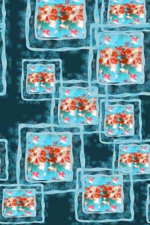 色彩条纹混搭印花华亿平台图片