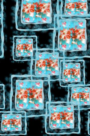 色彩条纹混搭印花华亿平台图片