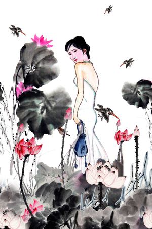 工笔画印花华亿平台图片