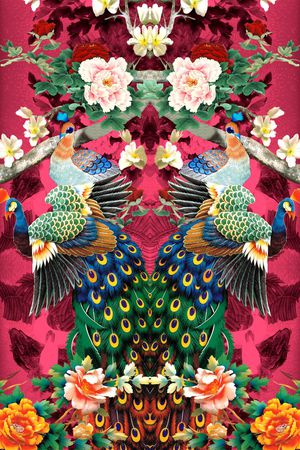 中国风印花华亿平台图片