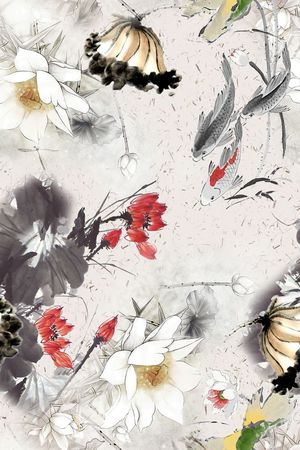 中国风印花华亿平台图片