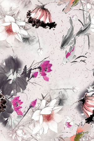 中国风印花华亿平台图片