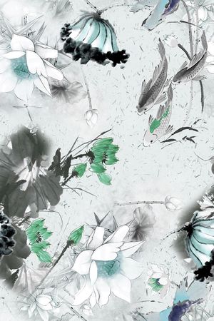 中国风印花华亿平台图片