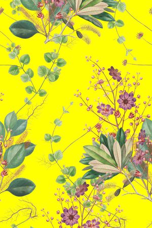 树叶印花华亿平台图片