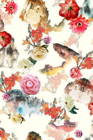 水彩印花华亿平台图片