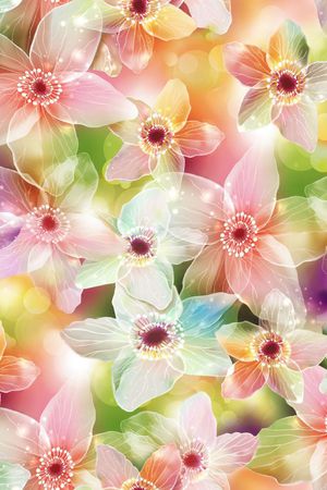 七彩花印花华亿平台图片