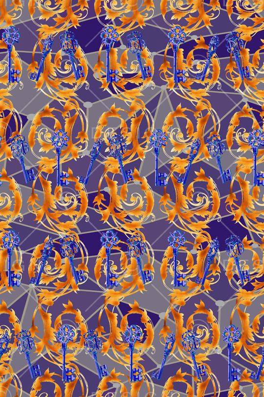 几何拼贴印花华亿平台图片