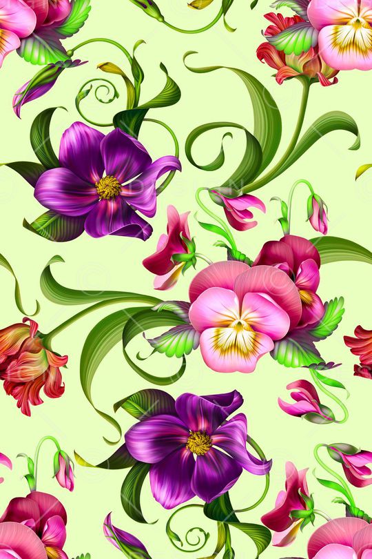 花卉印花华亿平台图片