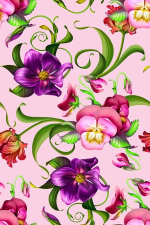 花卉印花华亿平台图片