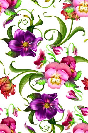 花卉印花华亿平台图片