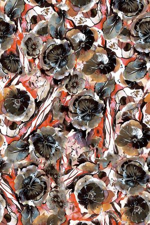 花卉印花华亿平台图片