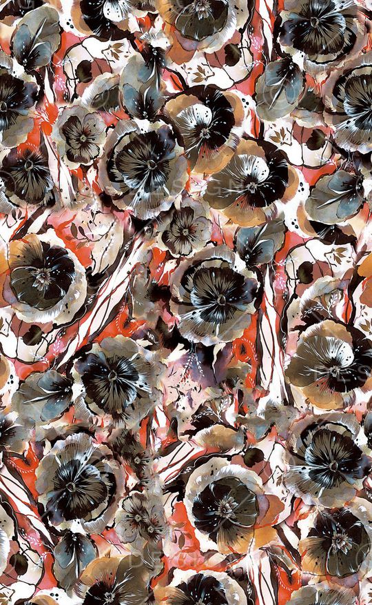 花卉印花华亿平台图片