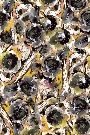 花卉印花华亿平台图片