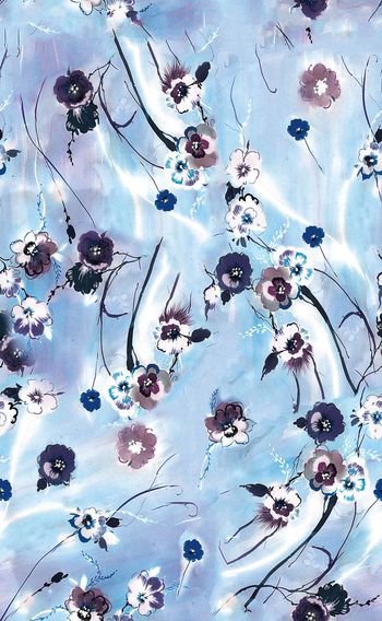 599295-欧美时尚梦幻彩色小花