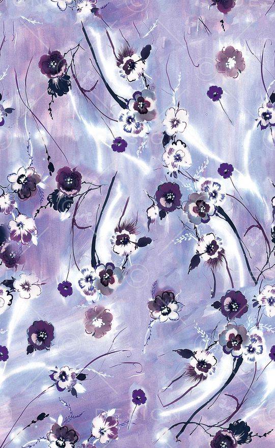 彩色花卉印花华亿平台图片