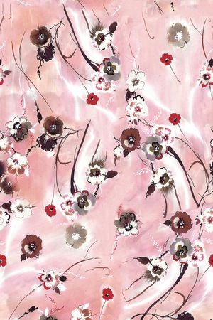 彩色花卉印花华亿平台图片