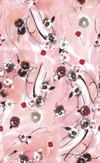 599297-欧美时尚梦幻彩色小花