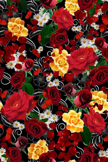 599314-复古欧式花卉女装沙发