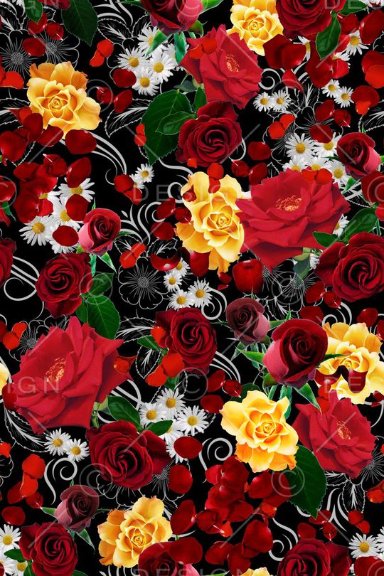 花卉印花华亿平台图片