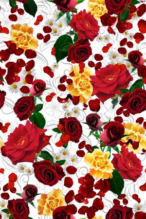 花卉印花华亿平台图片