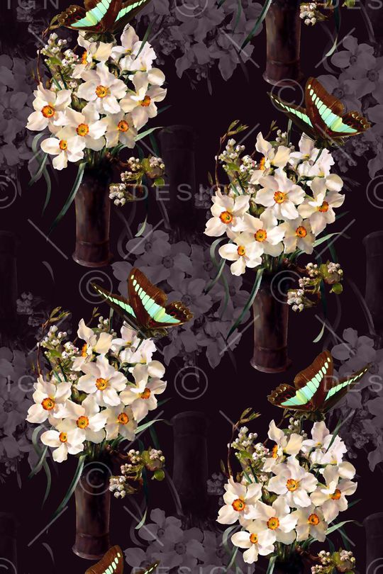 抽象几何清爽梦幻艺术平底立体手绘满版最新高清数码蕾丝民族中国风绣花珠宝肌理时尚潮

流大牌复古欧美风复古风格印花华亿平台图片