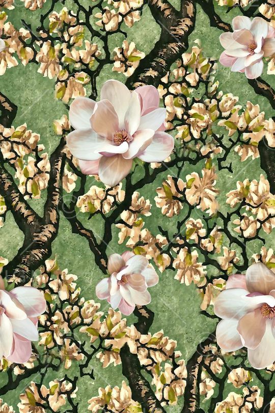 水彩花卉印花华亿平台图片