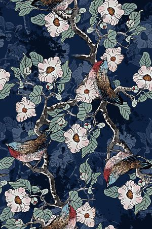 中国风印花华亿平台图片