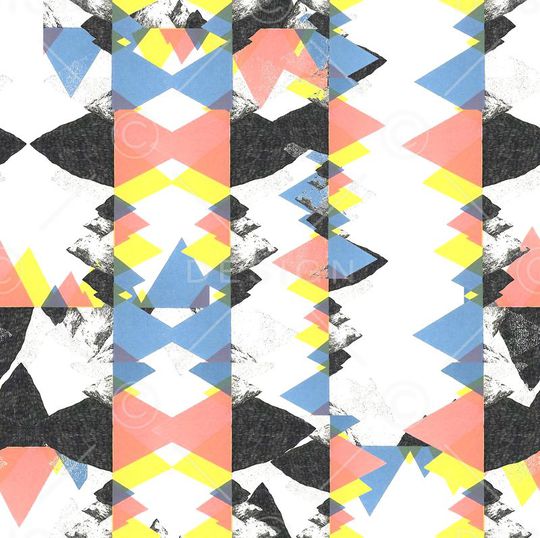 不规则几何印花华亿平台图片