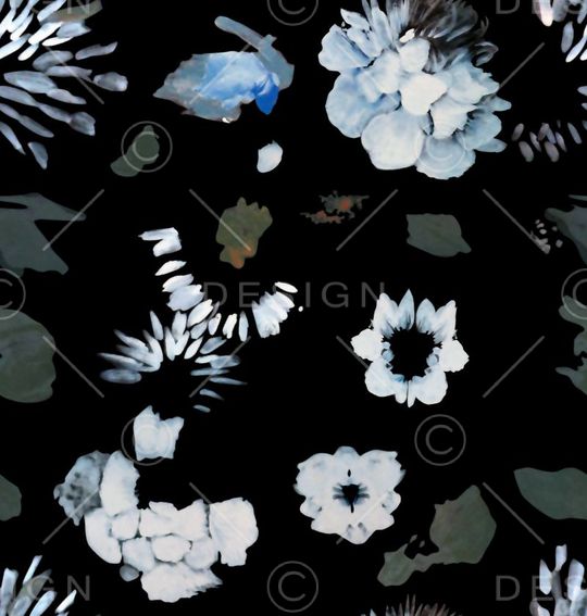 淡雅荷花印花华亿平台图片