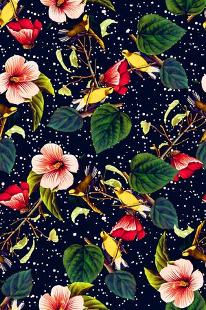 抽象几何清爽梦幻艺术平底立体手绘满版最新高清数码蕾丝民族中国风绣花珠宝肌理时尚潮

流大牌复古欧美风抽象女装印花华亿平台图片