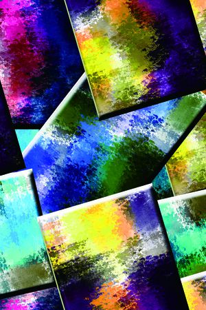 色块拼接印花华亿平台图片