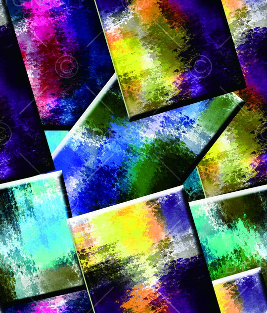 色块拼接印花华亿平台图片