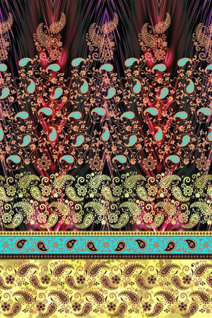 佩斯利印花华亿平台图片