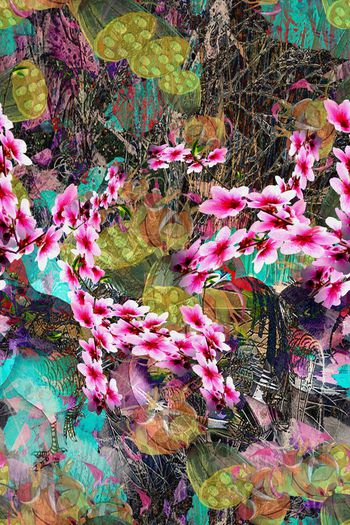 田园花卉印花华亿平台图片