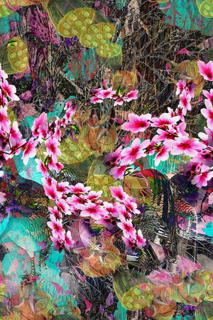 田园花卉印花华亿平台图片