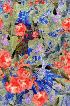 花卉印花华亿平台图片