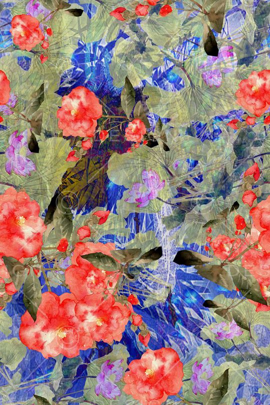 花卉印花华亿平台图片