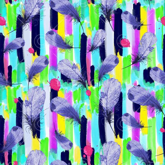 几何彩条印花华亿平台图片