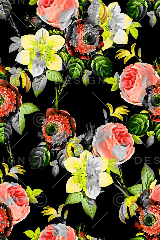 女装花卉印花华亿平台图片