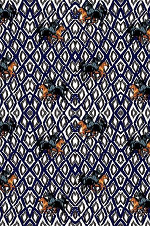 几何底纹印花华亿平台图片