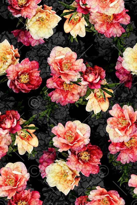 纹理花卉印花华亿平台图片