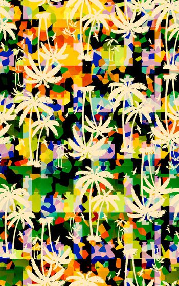 600009-热带风情椰子树短裤