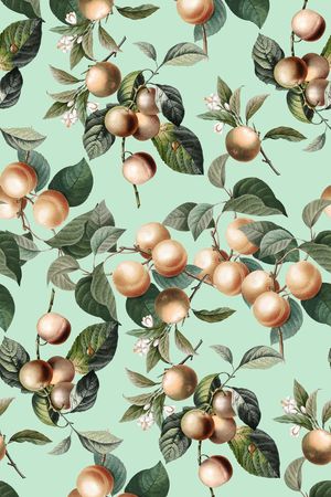 手绘水果印花华亿平台图片