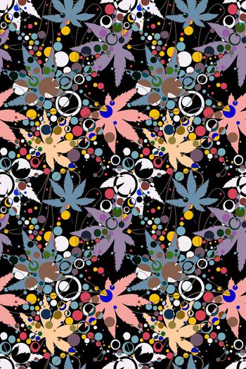 600080-cp时尚圆形和树叶